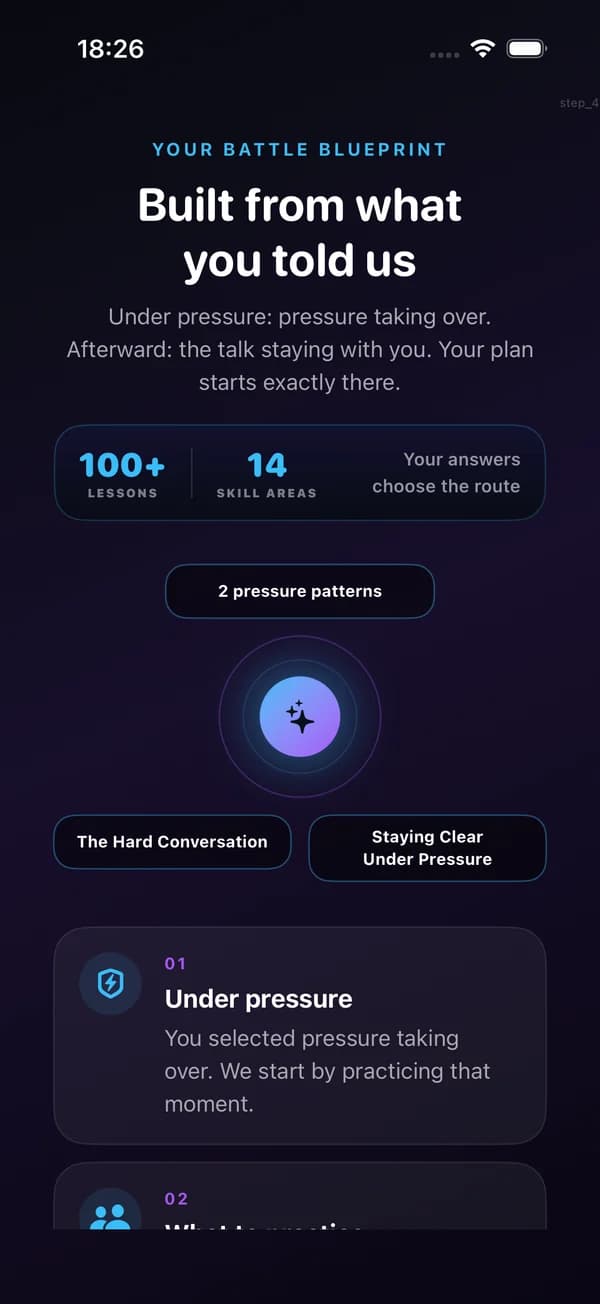 A personal battle blueprint built from your answers